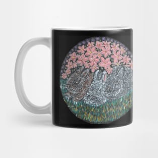 Sleeping Bunny rabbits Mug